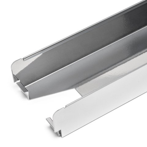 Kabelkanal für Modulor Tischgestell X Stahl, 120x60x1245mm, Chrompulver, glänzend
