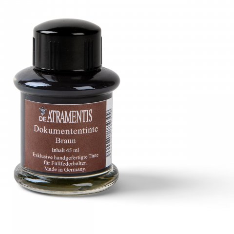 De Atramentis document and archive ink 45 ml, ink glass, Document-ink, brown