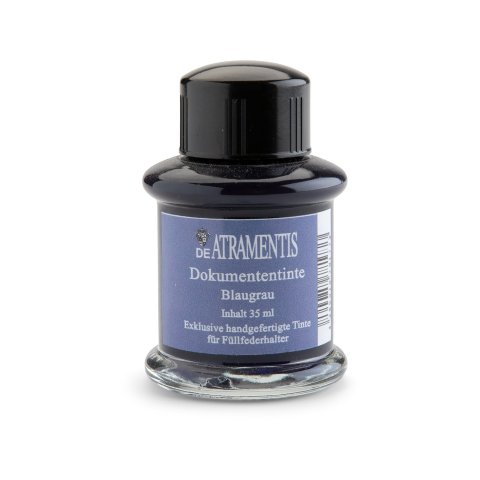De Atramentis document and archive ink 45 ml, ink glass, Document-ink, blue-gray