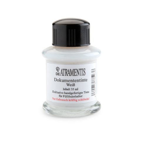 De Atramentis document and archive ink 45 ml, ink glass, Document-ink, white