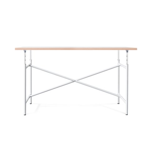 Kindertisch E2, weiß Tischplatte: weiß, Kante buche, 25x680x1200 mm