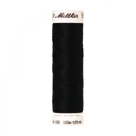 Amann Mettler sewing thread Seralon No. 100 l = 100 m, PES, Black (4000)