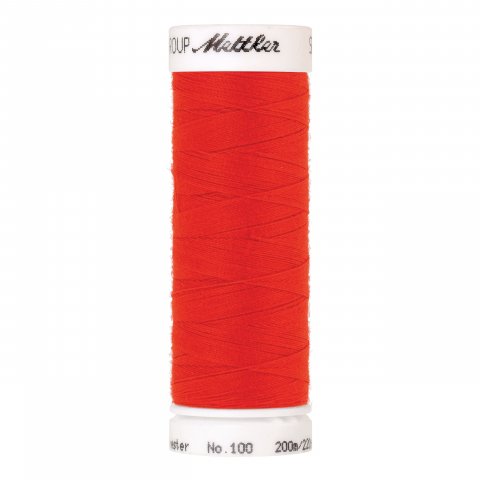Amann Mettler sewing thread Seralon No. 100 l = 200 m, PES, Vivid Red (2643)
