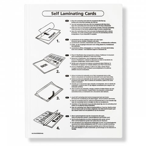 Kaltlaminiertaschen selbstklebend, transparent 225 x 312 mm (A4), 5 Stück