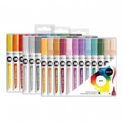 Molotow Aqua Color Brush Marker, set di 12 pennelli