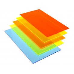 Acrylglas GS transparent, farbig fluoreszierend