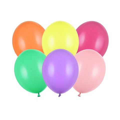 Balloons ø 30 cm, 10 pieces, pastel mix