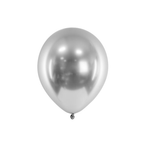 Luftballons ø 30 cm, 10 Stück, metallic silber