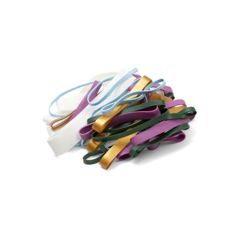 TPE rubber bands mixpack Glory, various colors and sizes, 45 pieces