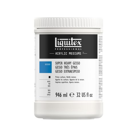 Liquitex Gesso Lata de plástico 946 ml, extra pesada (Impasto)