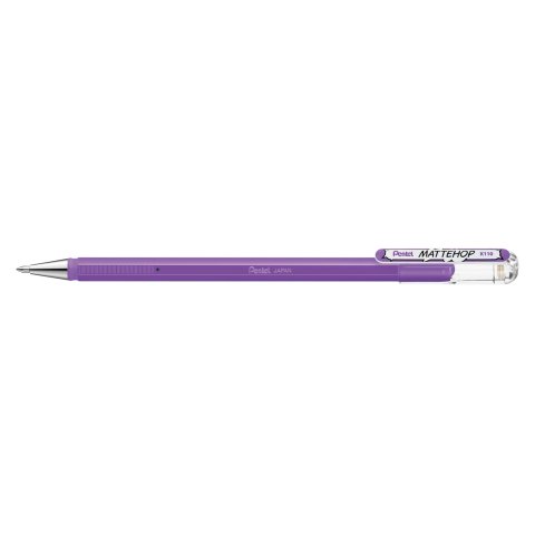 Pentel Gel-Tintenroller Mattehop Stift 1 mm (Strichstärke 0,5 mm), hellviolett