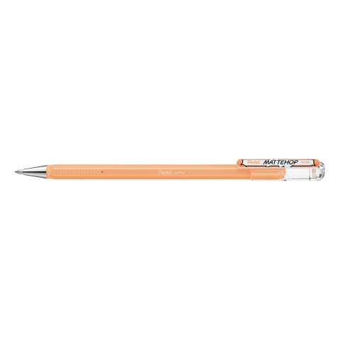 Pentel Gel-Tintenroller Mattehop Stift 1 mm (Strichstärke 0,5 mm), blassorange