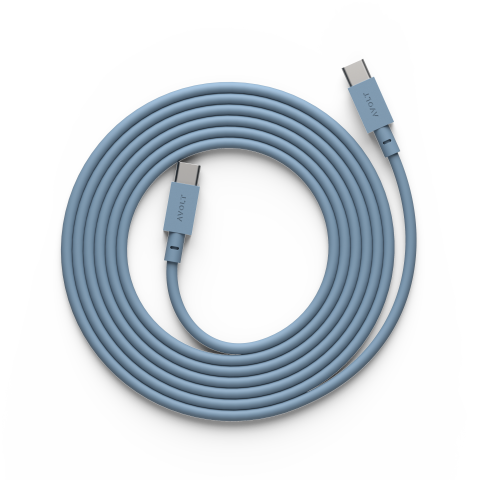Avolt Ladekabel Cable 1, USB-C zu USB-C 2 m, max. 60 W, Silikonkabel, ozeanblau