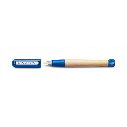 Lamy fountain pen, abc natural wood, blue plastic cap (model 10)