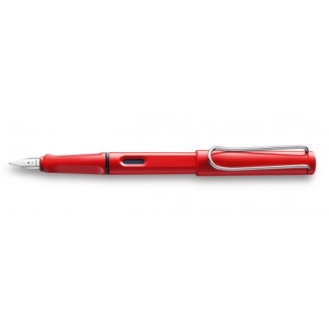 Lamy fountain pen, safari plastic, red, glossy (model 16)