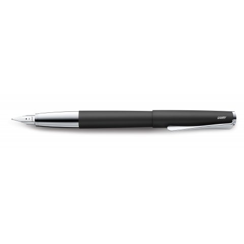 Lamy fountain pen, studio stainless steel, black, matte (model 67)