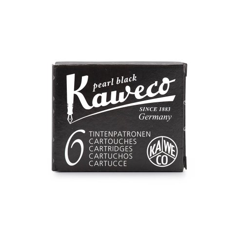 Standard Tintenpatronen Kaweco, 6 Stück, pearl black 
