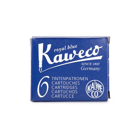 Standard Tintenpatronen Kaweco, 6 Stück, royal blue