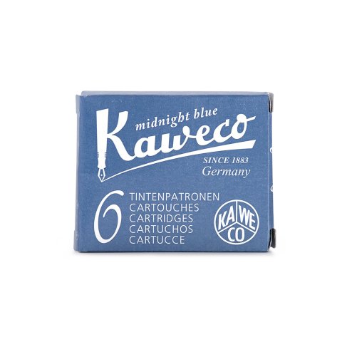 Standard Tintenpatronen Kaweco, 6 Stück, midnight blue