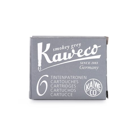 Standard Tintenpatronen Kaweco, 6 Stück, rauchgrau