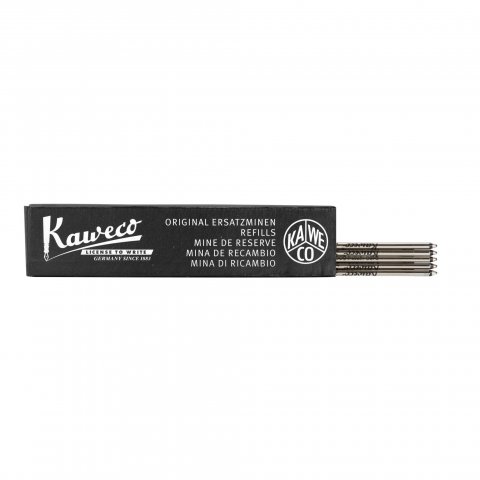 Recambios Kaweco biros D1, negro, ancho de línea 0,8 mm, 5 unidades
