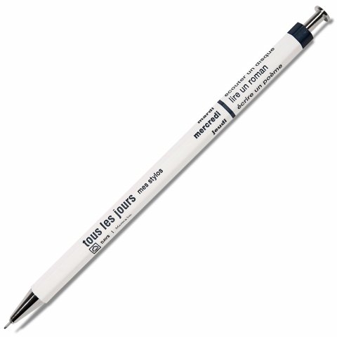 Mark's Kugelschreiber Tous les Jours weißer Schaft, Schriftfarbe schwarz