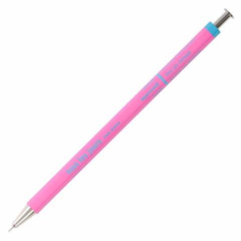 Mark's Tous les Jours ballpoint pen bright pink barrel, font color black