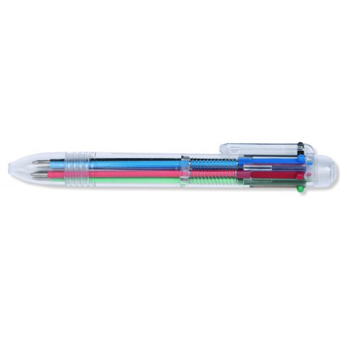 Paper Poetry Multicolor ball point pen with 6 leads, (orange/red/lila/blue/green/black)
