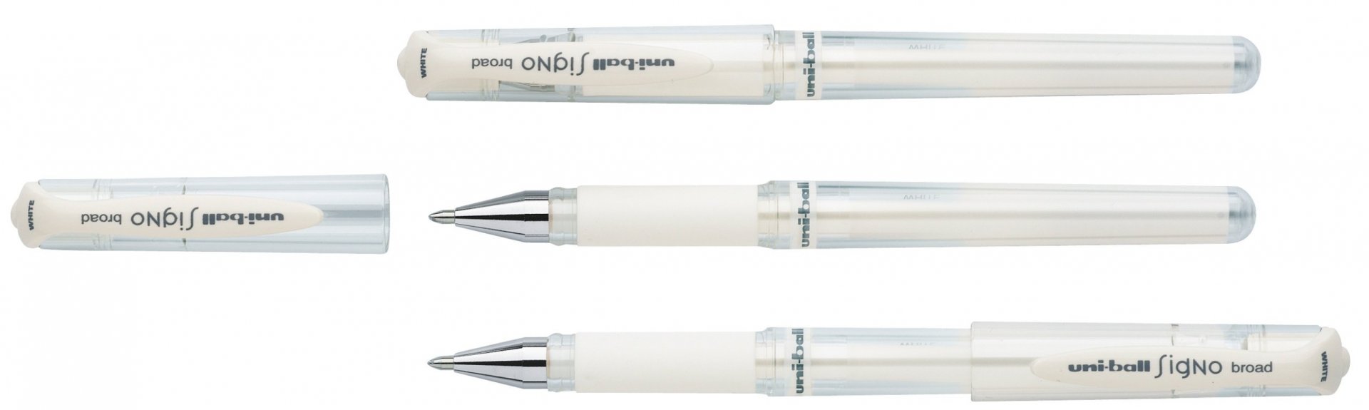 Uni-Ball Signo Gel Penne Metallizzate 2 Pezzi - Oro E Argento, Punta 0.8 Mm, Inchiostro Resistente All'Acqua, Per Scrittura E Arti Creative