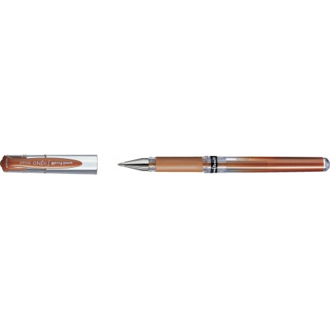 Bolígrafo roller de tinta de gel Uni-ball Signo UM 153 Pluma (ancha), bronce