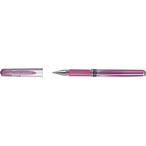 Bolígrafo roller de tinta de gel Uni-ball Signo UM 153 Bolígrafo (ancho), rosa metálico