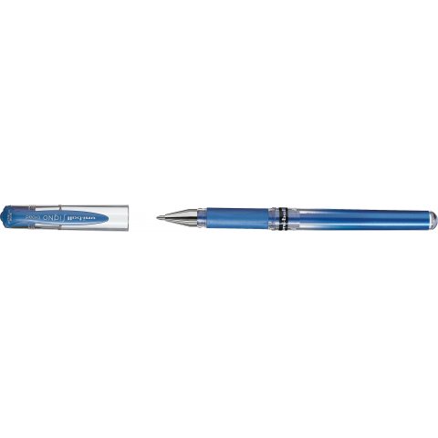 Penna roller a inchiostro gel Uni-ball Signo UM 153 Penna (larga), blu metallizzato