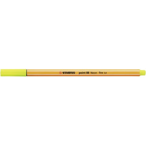 Stabilo Point 88 Pen, neon yellow (024)
