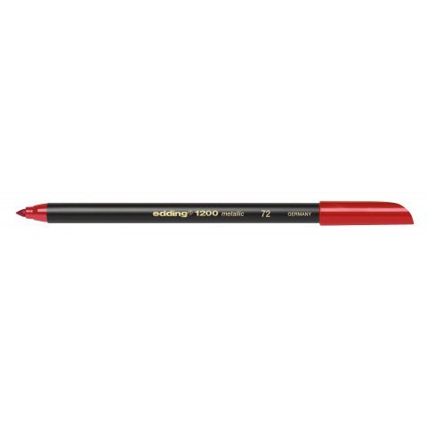 Edding 1200 Metallic Color Pen Pen, bullet tip 1-3 mm, red metallic (072)