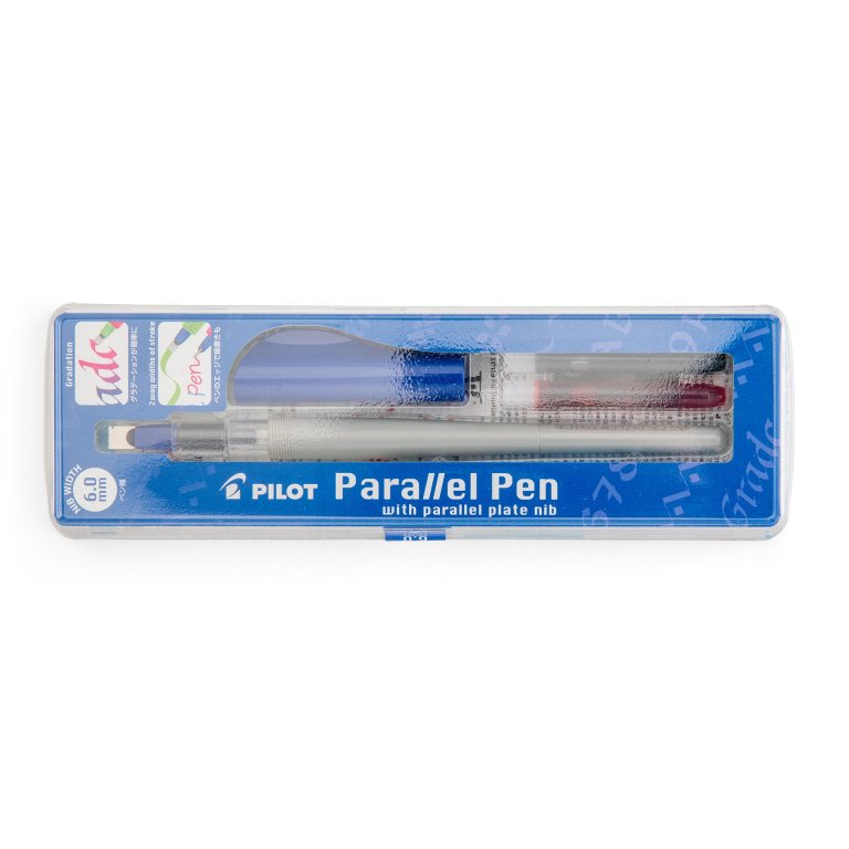 Pilot Parallel Pen Calligraphy Set, with Red and Blue Ink Cartridges in 3  Nib Sizes