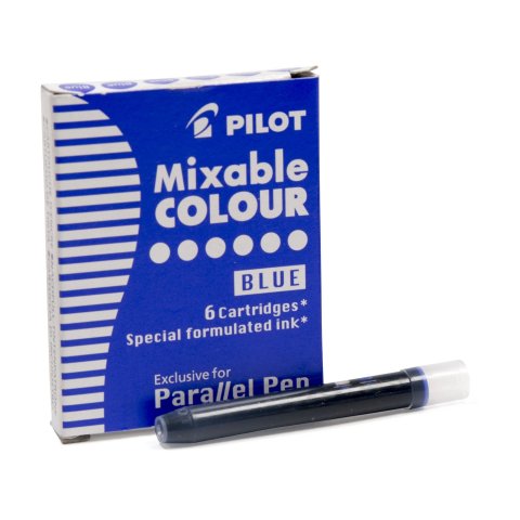 Cartucho de tinta de lápiz paralelo piloto Color mezclable 6 unidades, azul (IC-P3-S6 003)