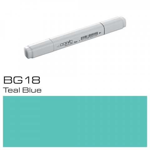 Copic Marker pen, teal blue, BG-18
