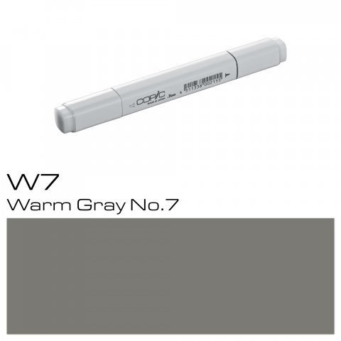 Copic Marker pen, warm grey, W-7