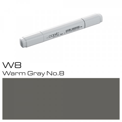 Copic Marker pen, warm grey, W-8