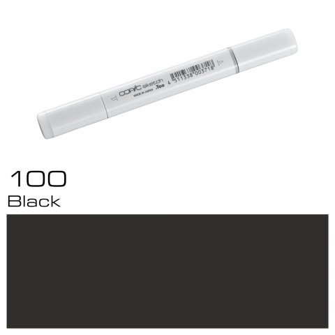 Copic Sketch Stift, Black, 100