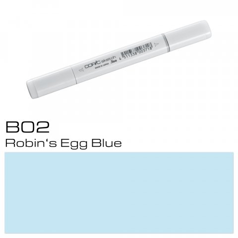 Copic Sketch pen, robin's egg blue, B-02
