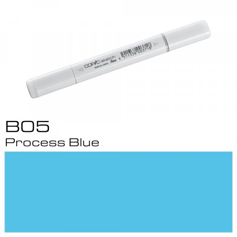 Copic Sketch pen, process blue, B-05