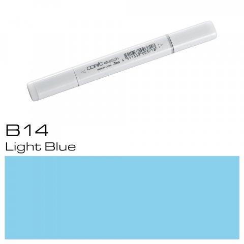 Copic Sketch pen, light blue, B-14