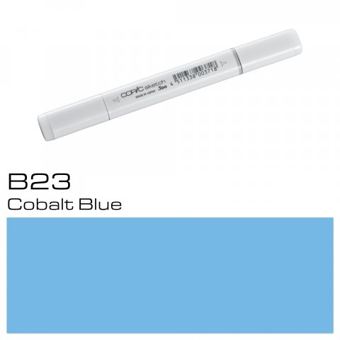 Copic Sketch pen, cobalt blue, B-26