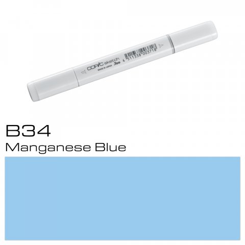 Copic Sketch pen, manganese blue, B-34