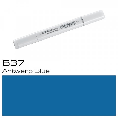 Copic Sketch pen, Antwerp blue, B-37