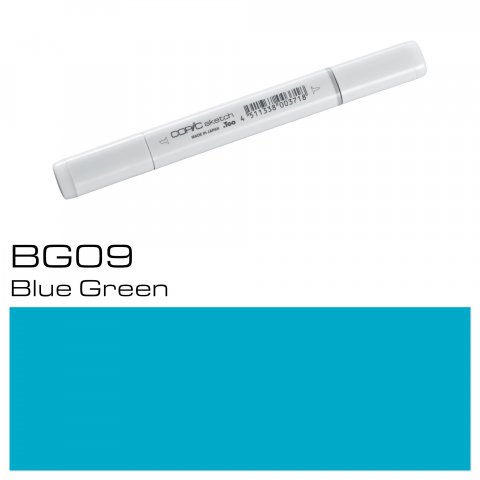 Copic Sketch pen, blue green, BG-09