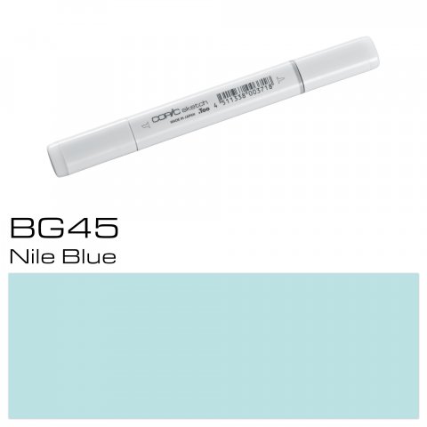 Copic Sketch pen, Nile blue, BG-45