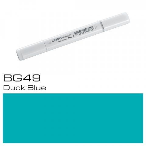 Copic Sketch pen, duck blue, BG-49