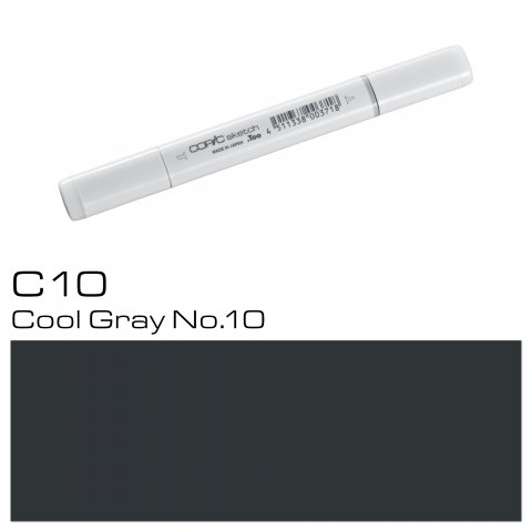 Copic Sketch pen, cool grey, C-10
